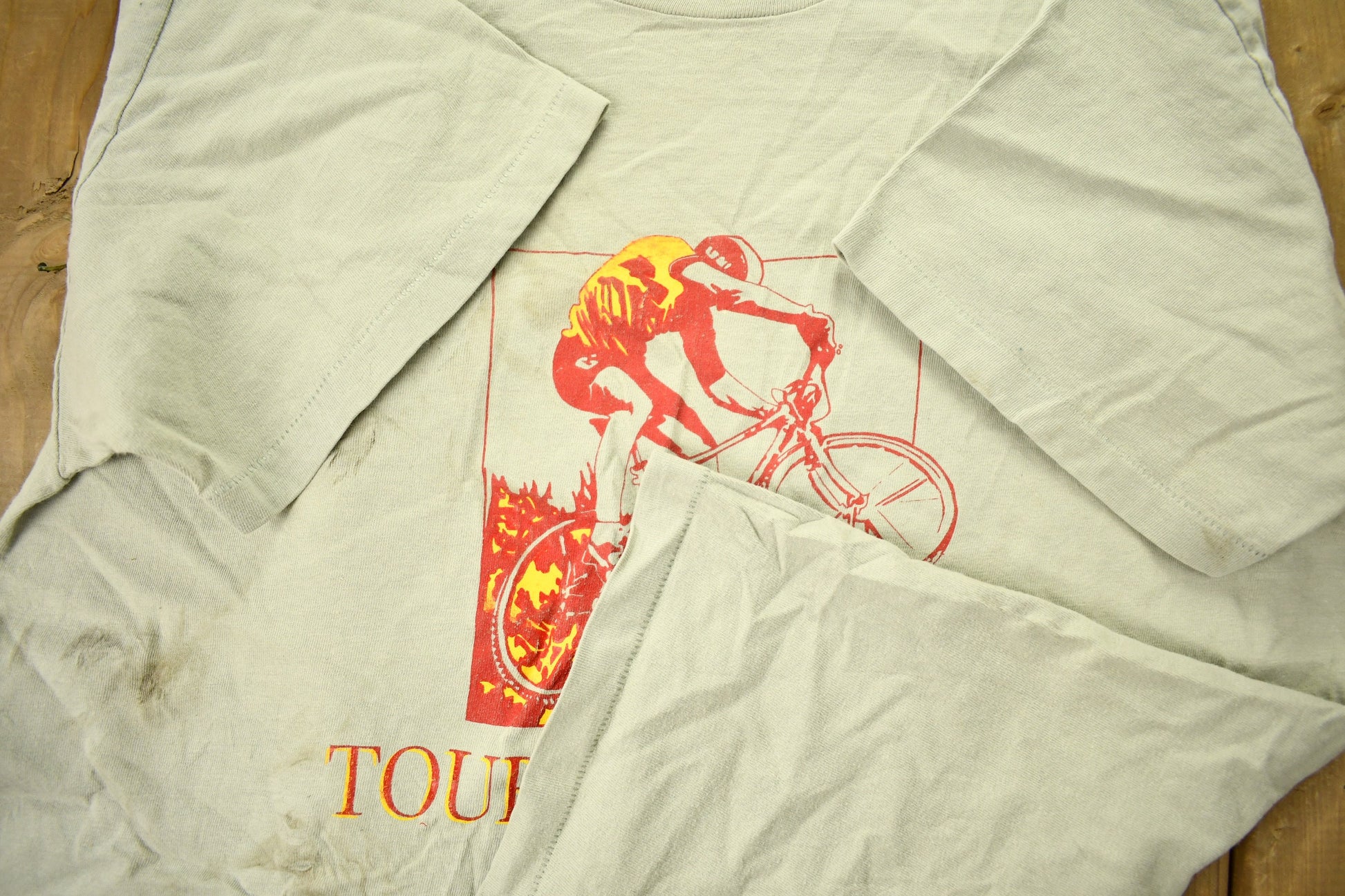 Vintage 1980s Tour De Gratiot Cycling Graphic T-shirt