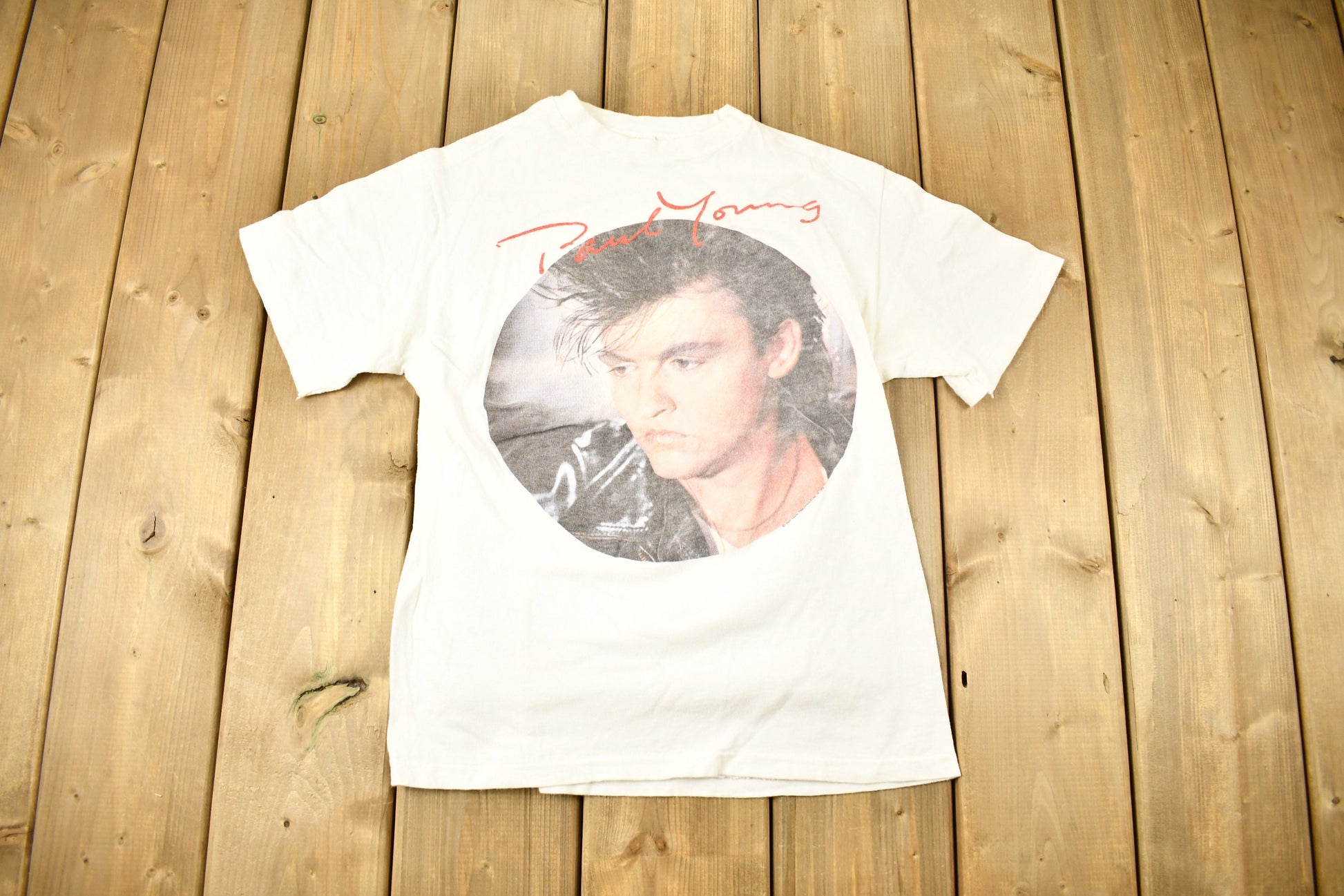 Vintage 1985 Paul Young The Nine Go Mad With Danny Crocket World Tour Band T-shirt