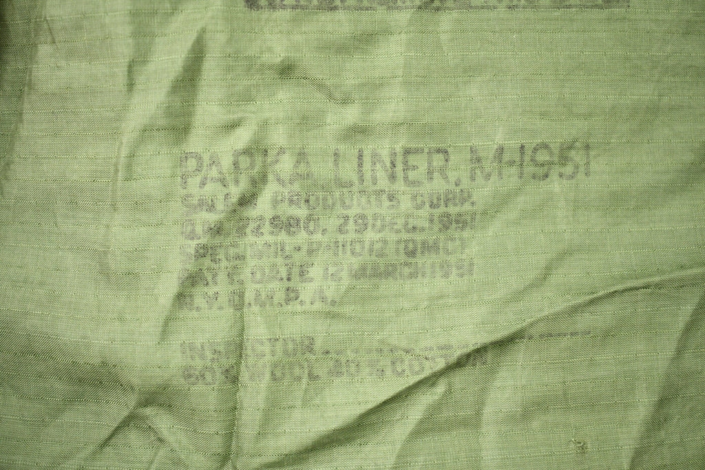 Vintage 1950s Wool Lined Military Parka Liner Jacket