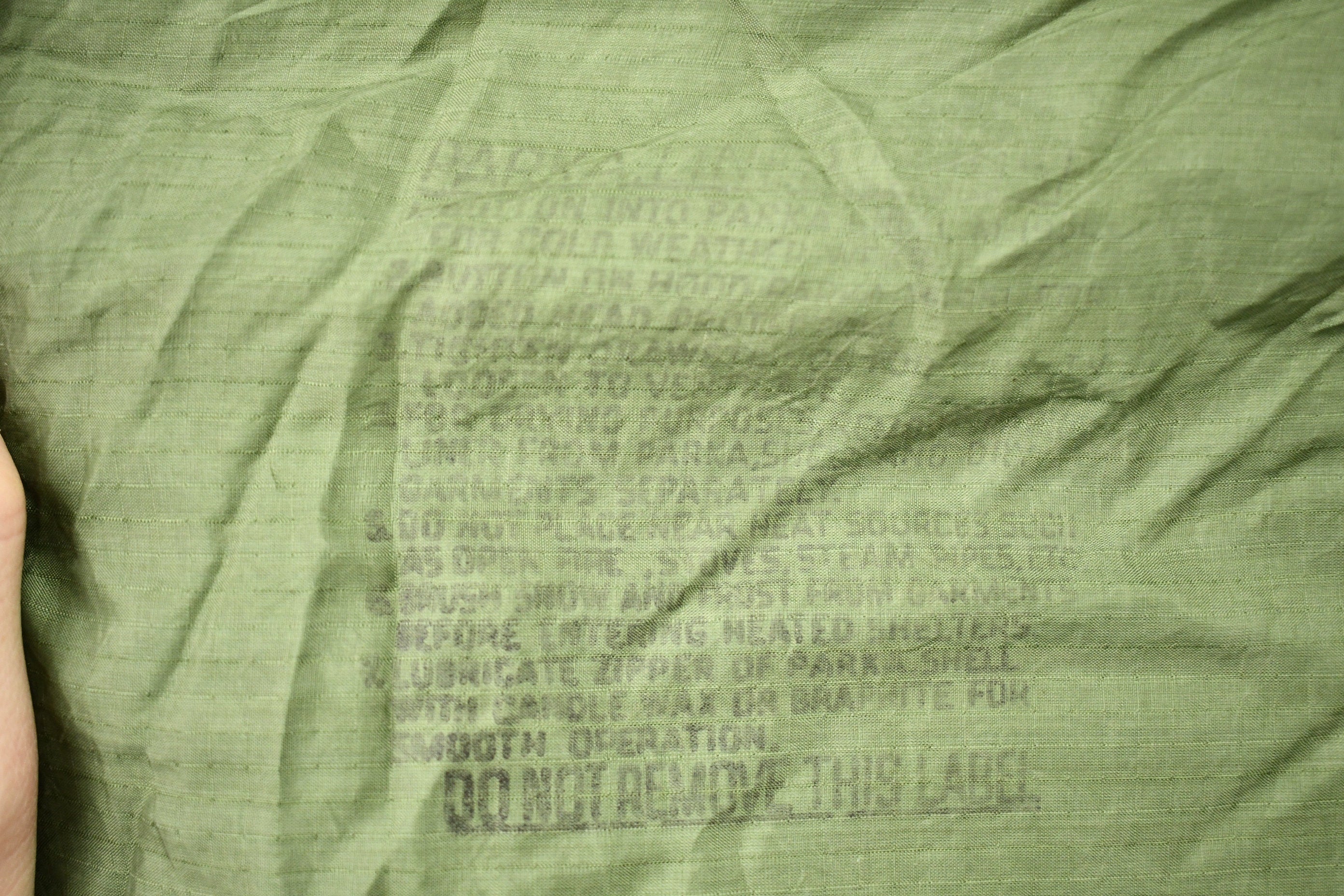 Vintage 1950s Wool Lined Military Parka Liner Jacket