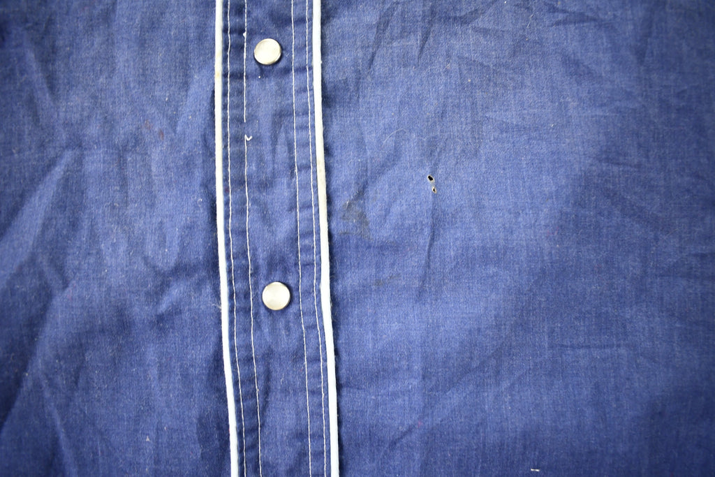 Vintage 1980s Barb Western Wear Long Tail Button Up Shirt