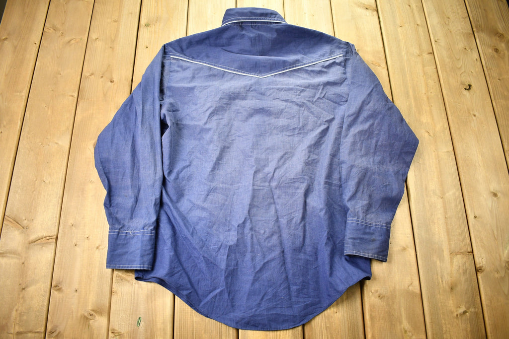 Vintage 1980s Barb Western Wear Long Tail Button Up Shirt