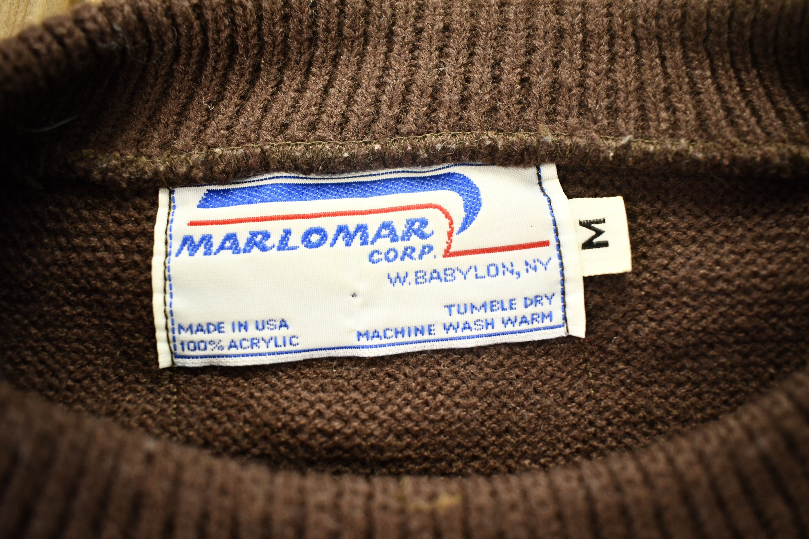 Vintage 1970s College Of St Francis Knitted Crewneck Sweater