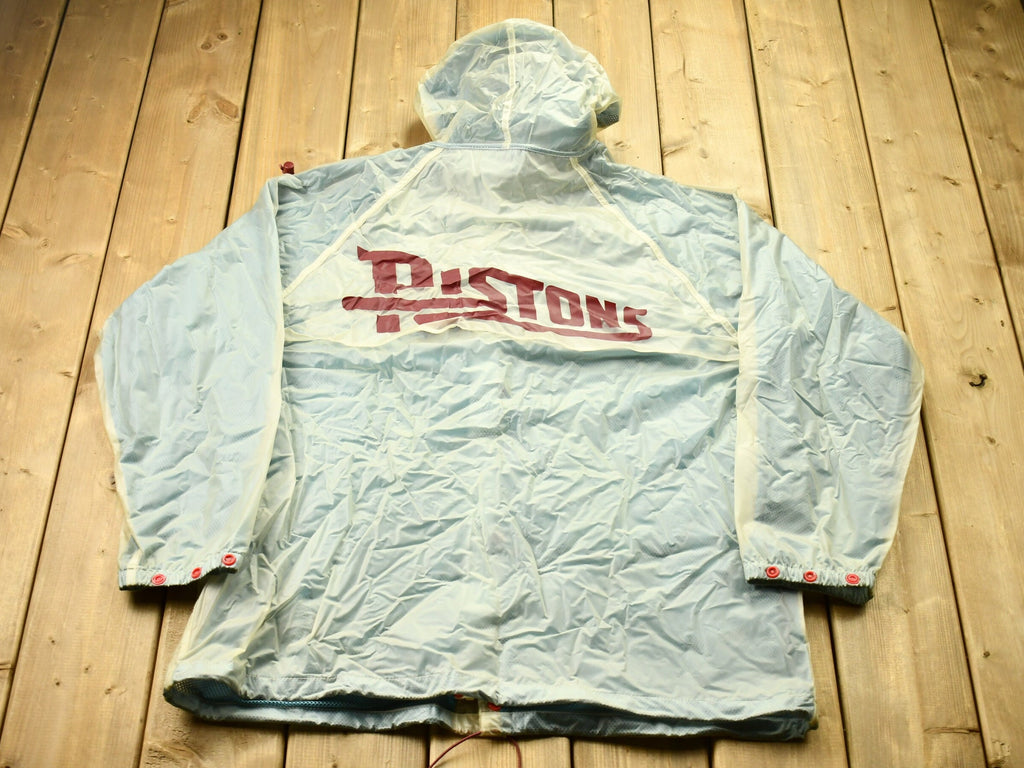 Vintage 1990s Pro Player Detroit Pistons MLB Windbreaker Rain Jacket