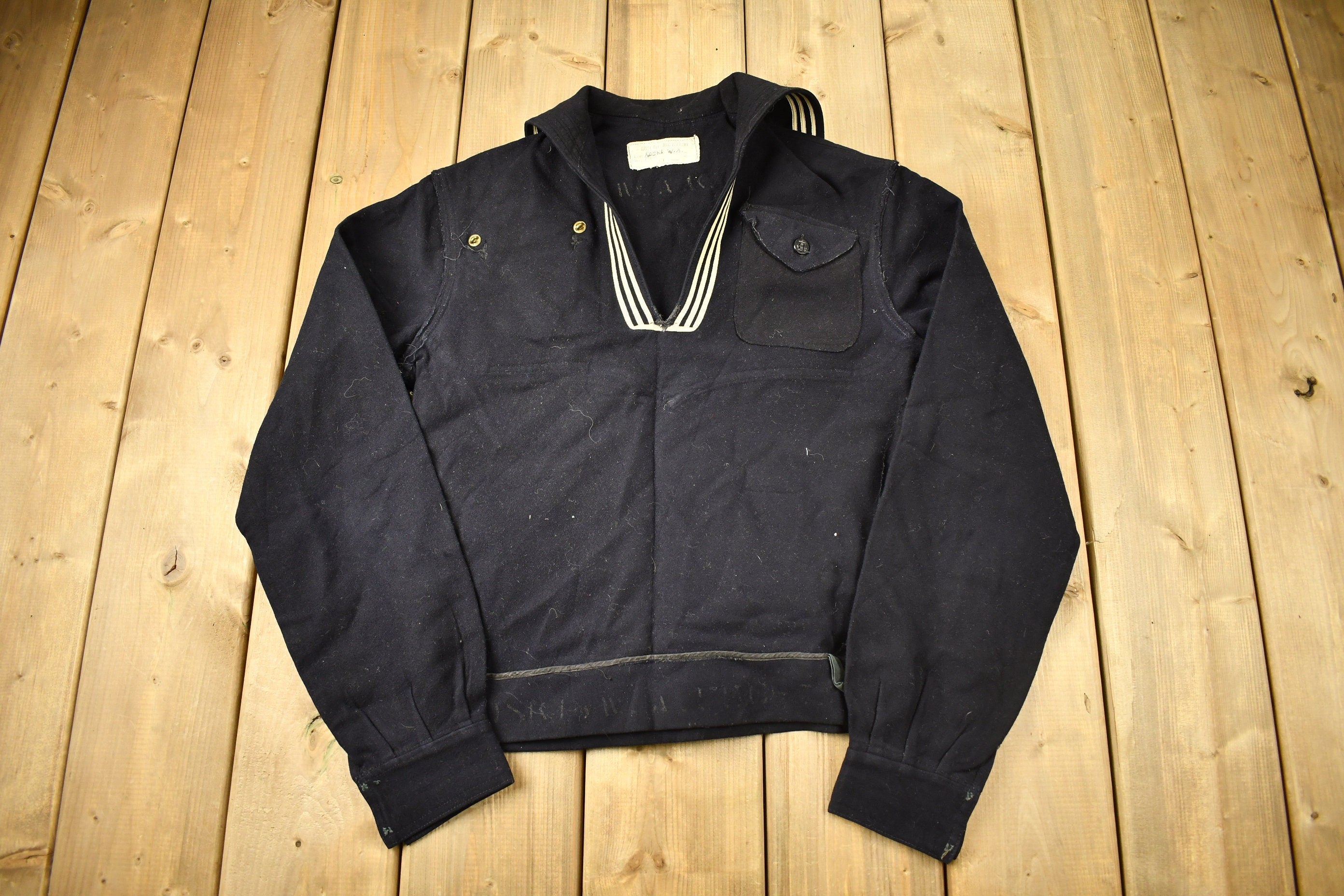 Vintage 1950s Naval Clothing Factory Sailor Uniform Sweater