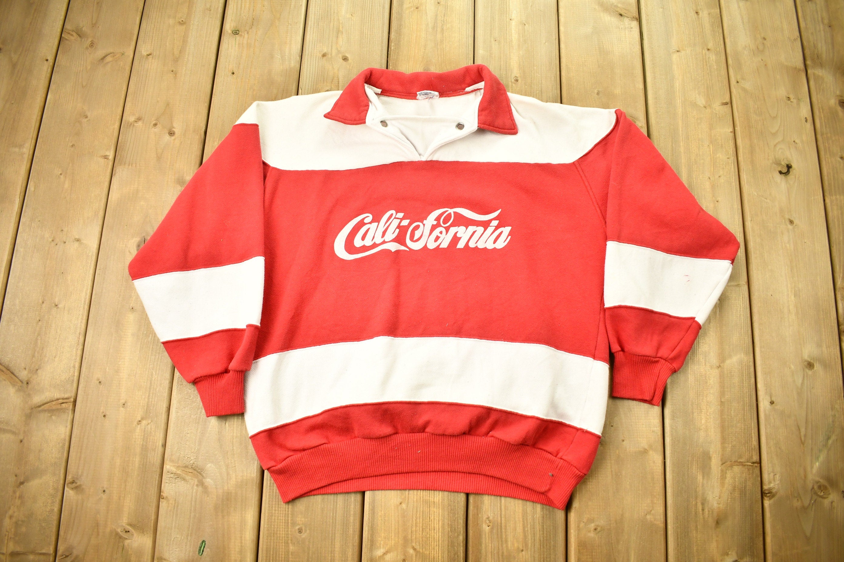 Vintage 1970s California Collared Raglan Sweatshirt
