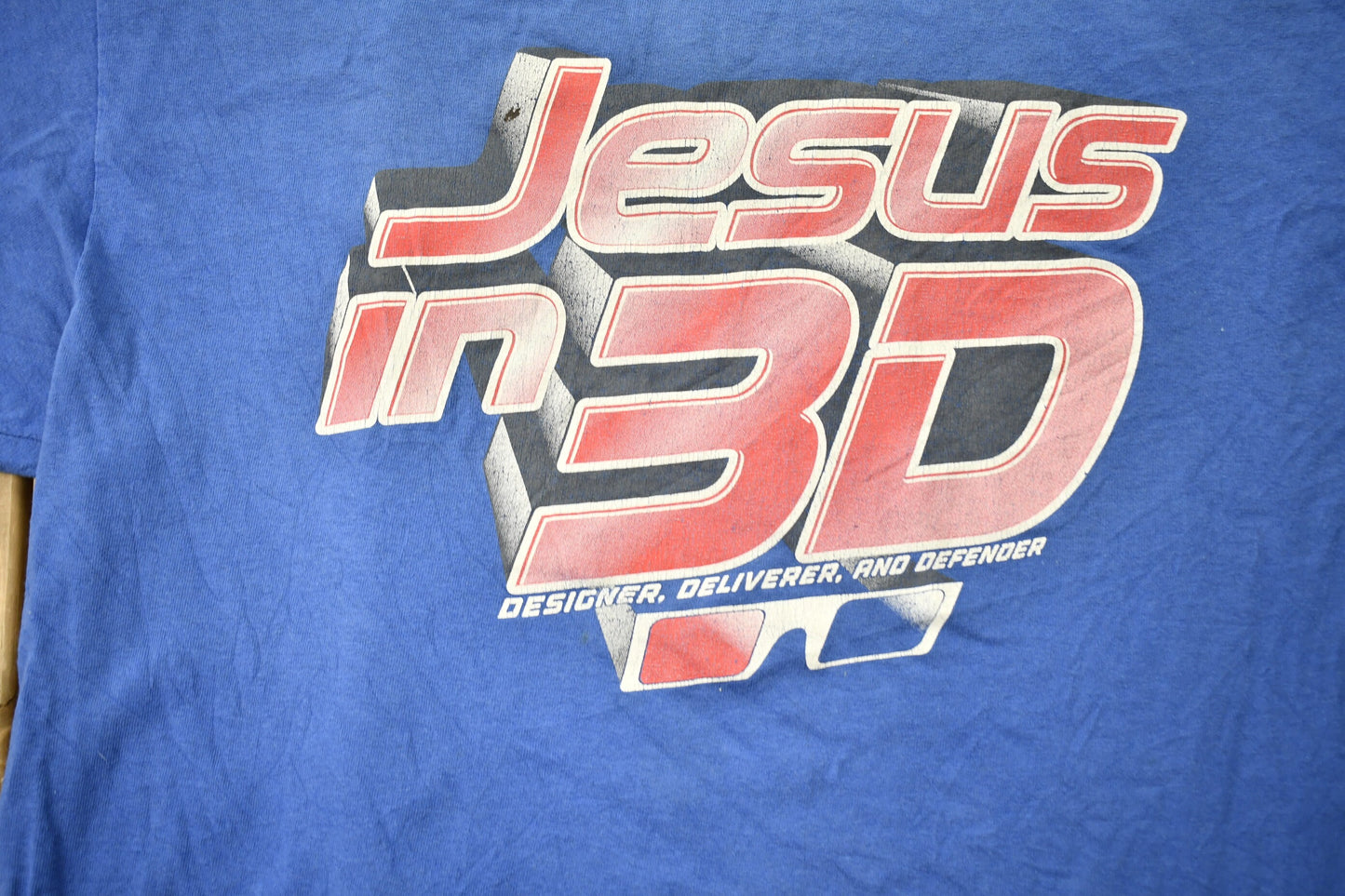 Vintage 1990s Jesus In 3D Graphic T-Shirt / Streetwear / Retro Style / 90s Jesus / Made In USA / 90s Graphic Tee