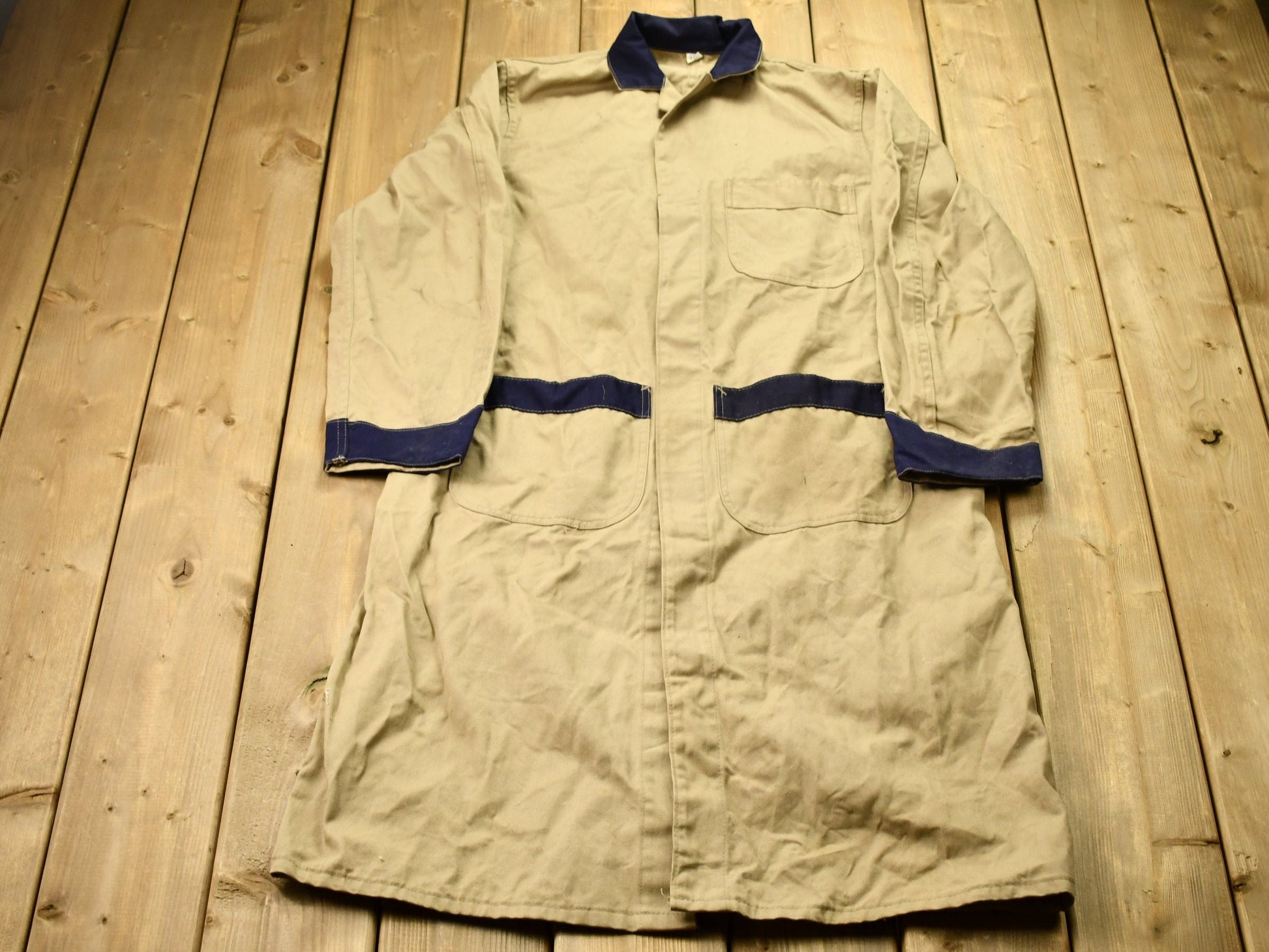 Vintage 1950s Workwear Canvas Overcoat