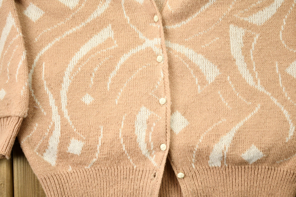 Vintage 1940s Abstract Wool Cardigan