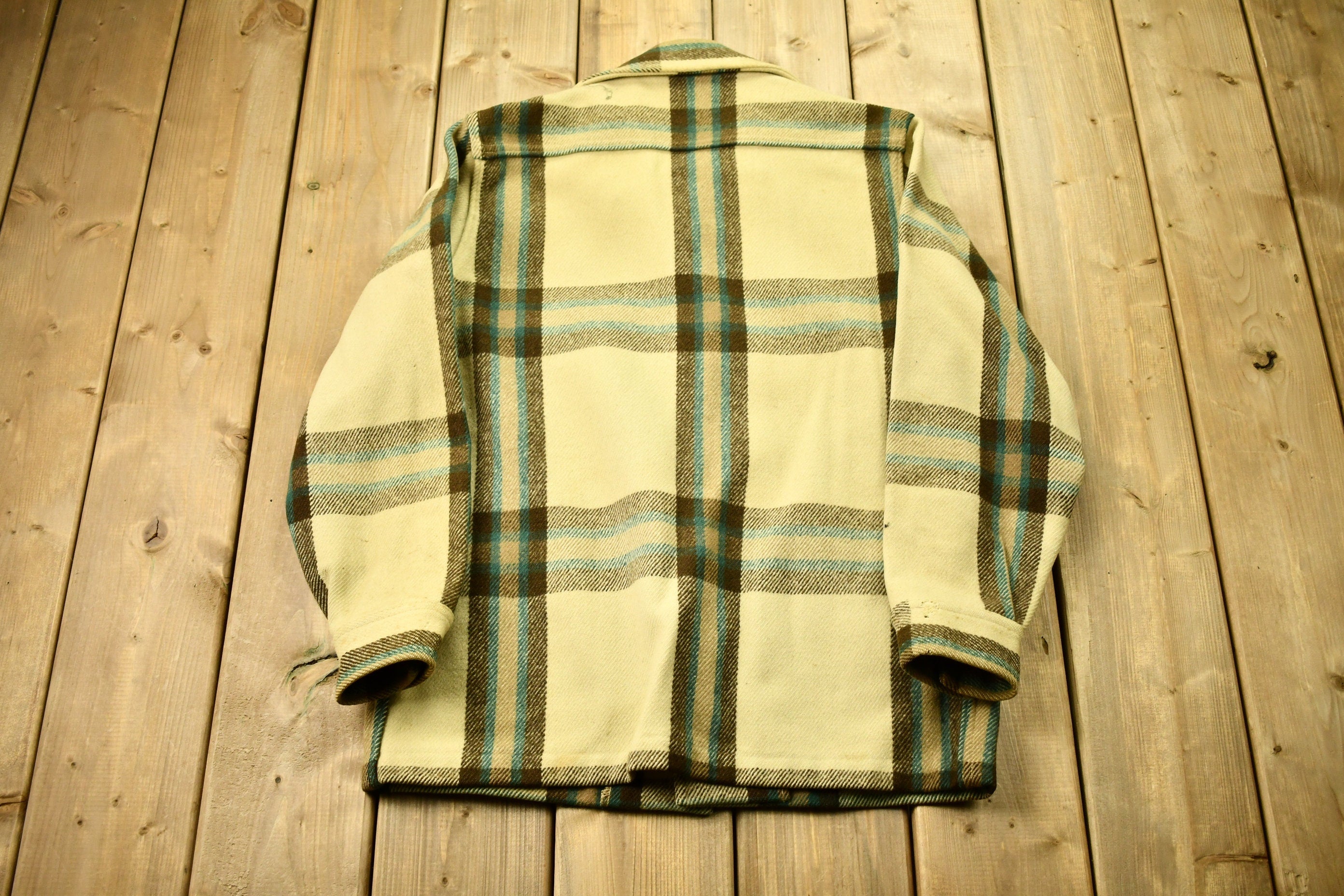 Vintage 1950s Plaid Wool Jacket