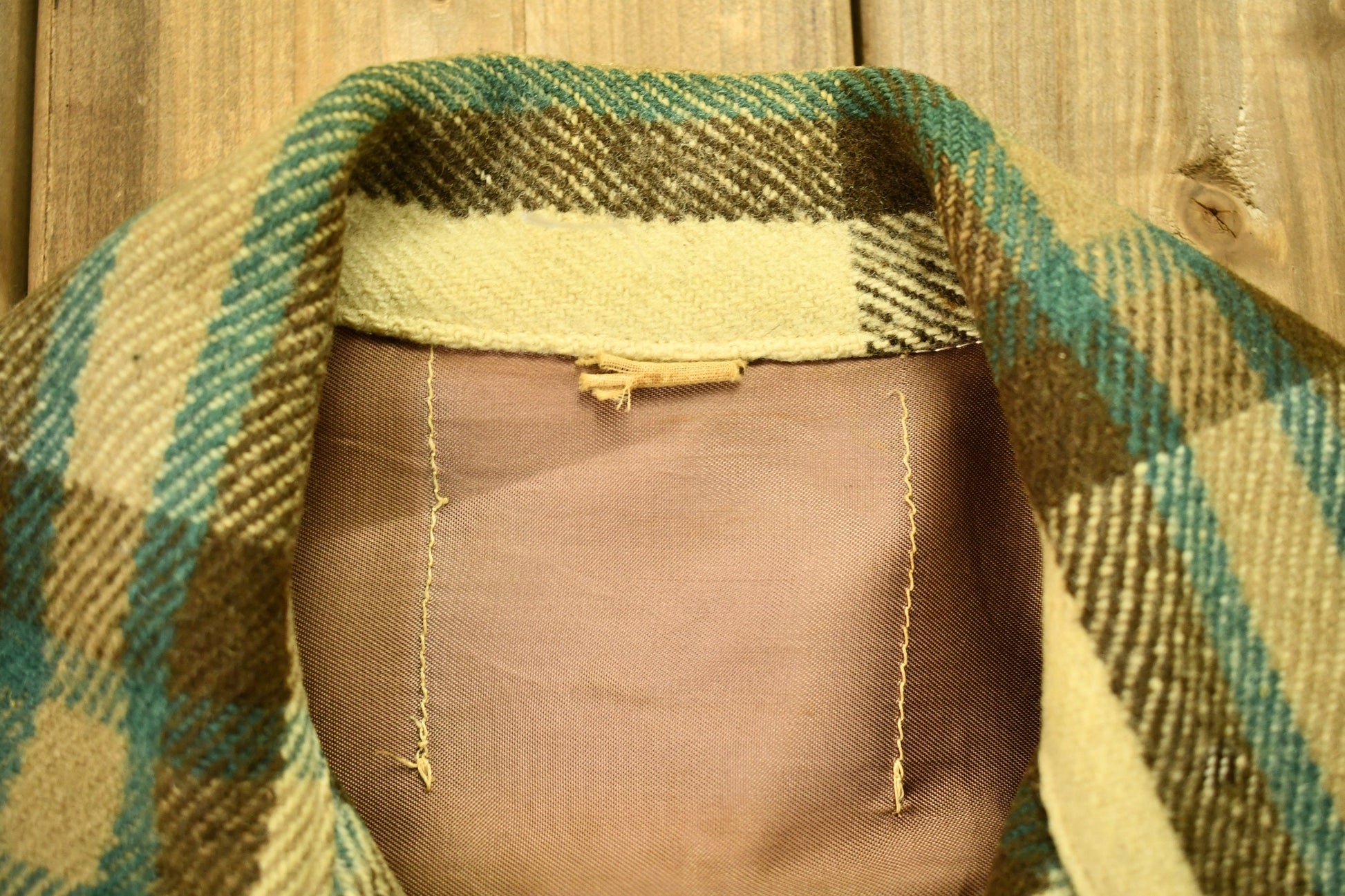 Vintage 1950s Plaid Wool Jacket