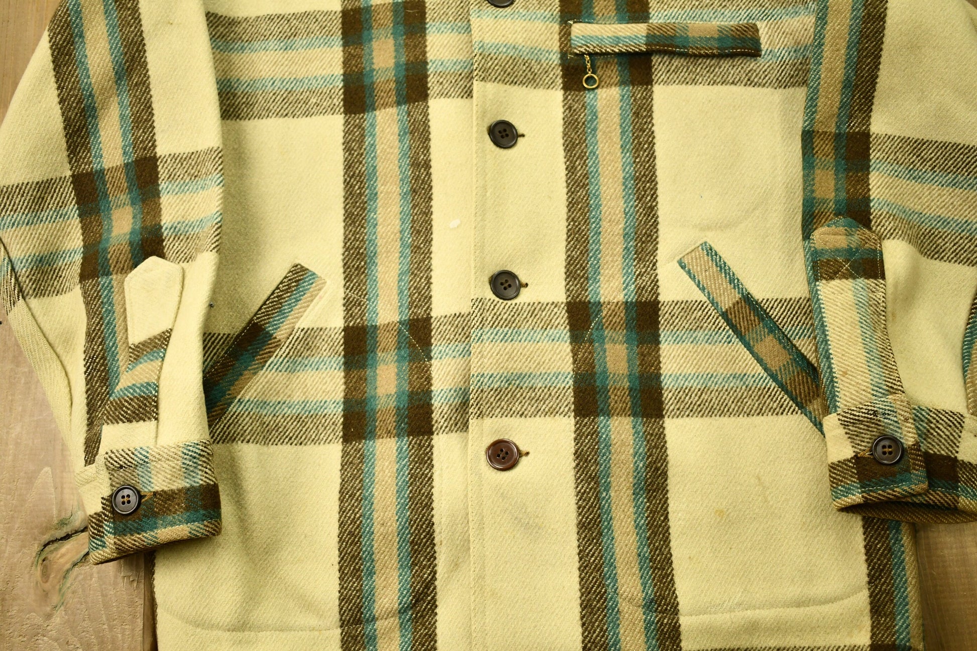 Vintage 1950s Plaid Wool Jacket