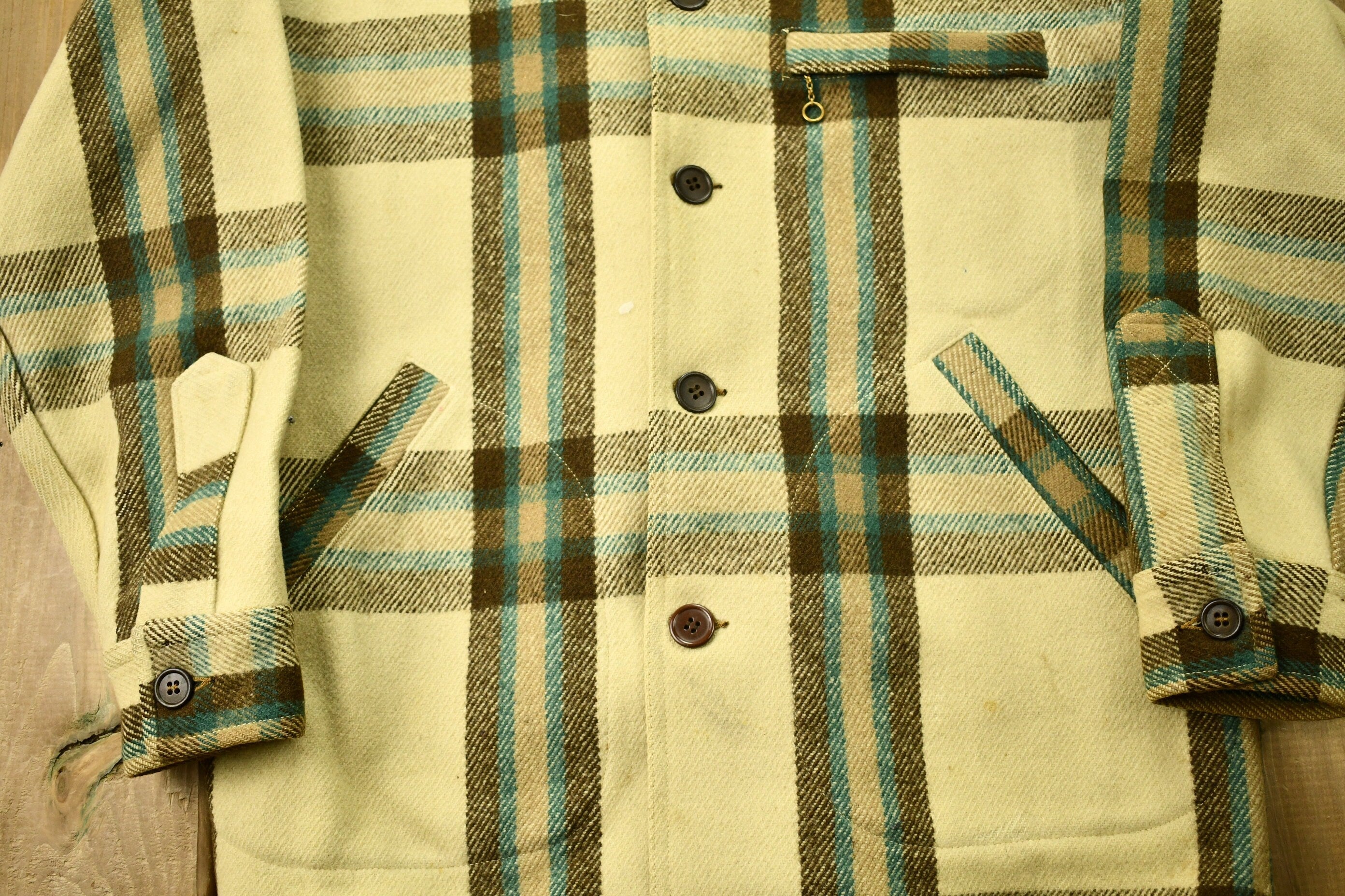 Vintage 1950s Plaid Wool Jacket