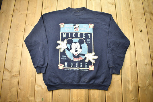 Vintage 1990s Mickey Mouse Disney Crewneck / Vintage Sweatshirt / Vintage Disney / Mickey Unlimited / Made In USA