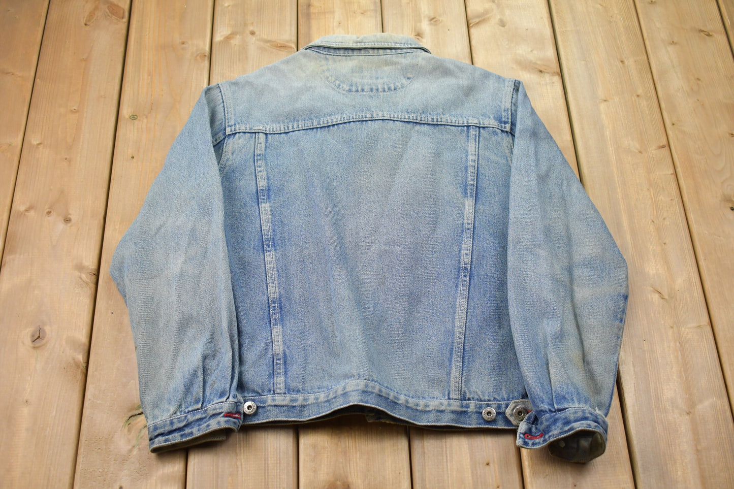 Vintage 1990s Get Your Kicks Denim Jean Jacket / Vintage Denim / Streetwear / Vintage Fall Outerwear / Fall Jacket / Medium Wash