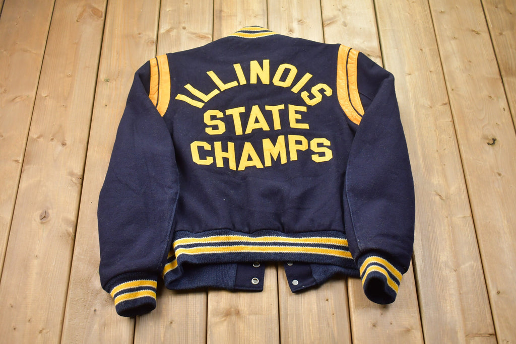 Vintage 1972 Illinois State Champs Wool Varsity Jacket