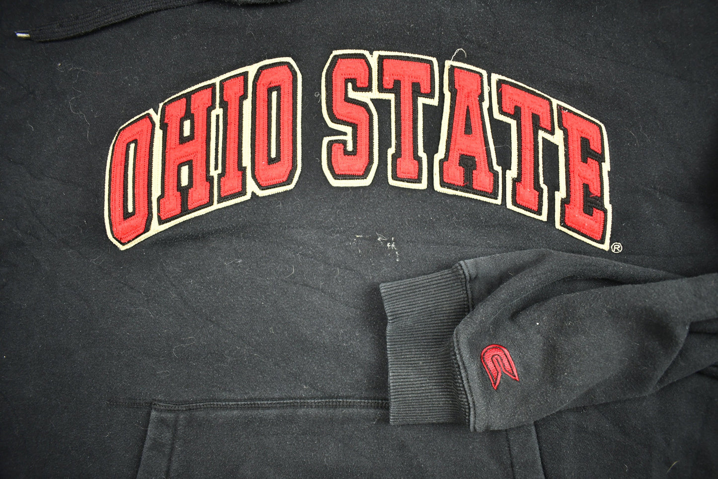 Vintage 1990s University of Ohio State Collegiate Hoodie / Embroidered / NCAA Sweatshirt / Sportswear / Americana