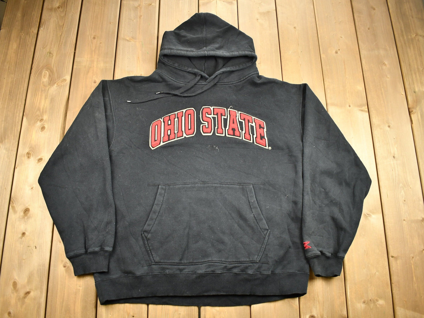 Vintage 1990s University of Ohio State Collegiate Hoodie / Embroidered / NCAA Sweatshirt / Sportswear / Americana