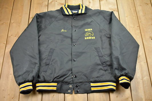 Vintage 1980s Iowa Hawks Fox Point Varsity Jacket / Athleisure Sportswear / Streetwear Fashion / Sports Jacket / Made In USA