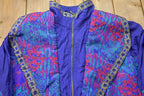 Vintage 1990s Lavon Floral Windbreaker Jacket