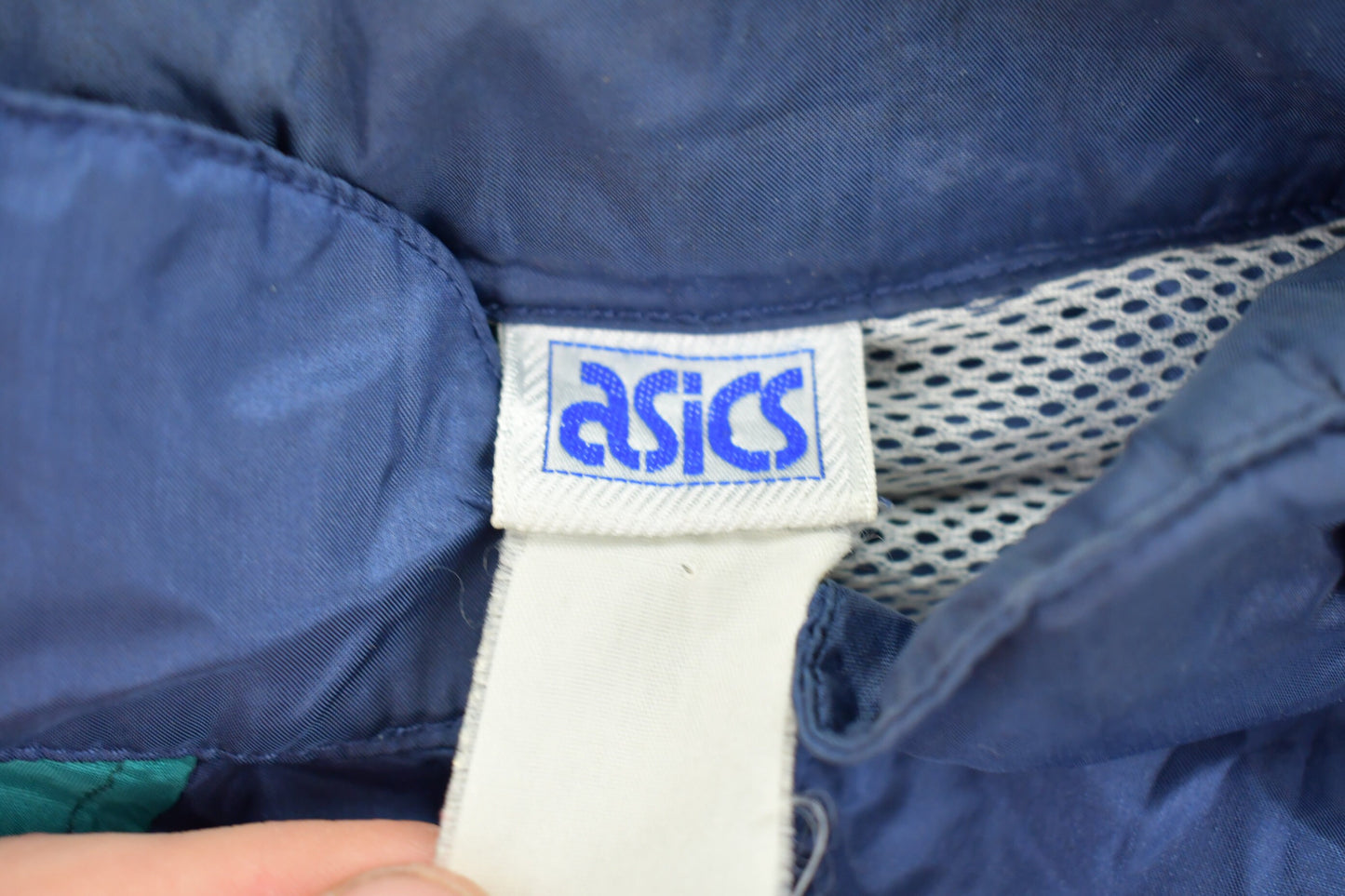 Vintage 1980s Asics Abstract Windbreaker Jacket / 80s Asics / Athletic Spring Summer Sportswear / Streetwear / Athleisure