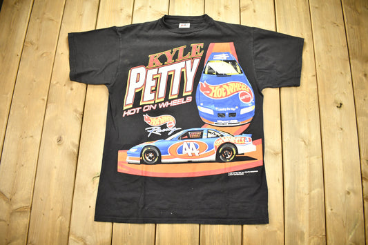 Vintage 1997 Kyle Petty Hot Wheels NASCAR T-Shirt / Hot On Wheels / NASCAR Racing / 90s Streetwear / Athleisure / Sportswear / Racing Tee