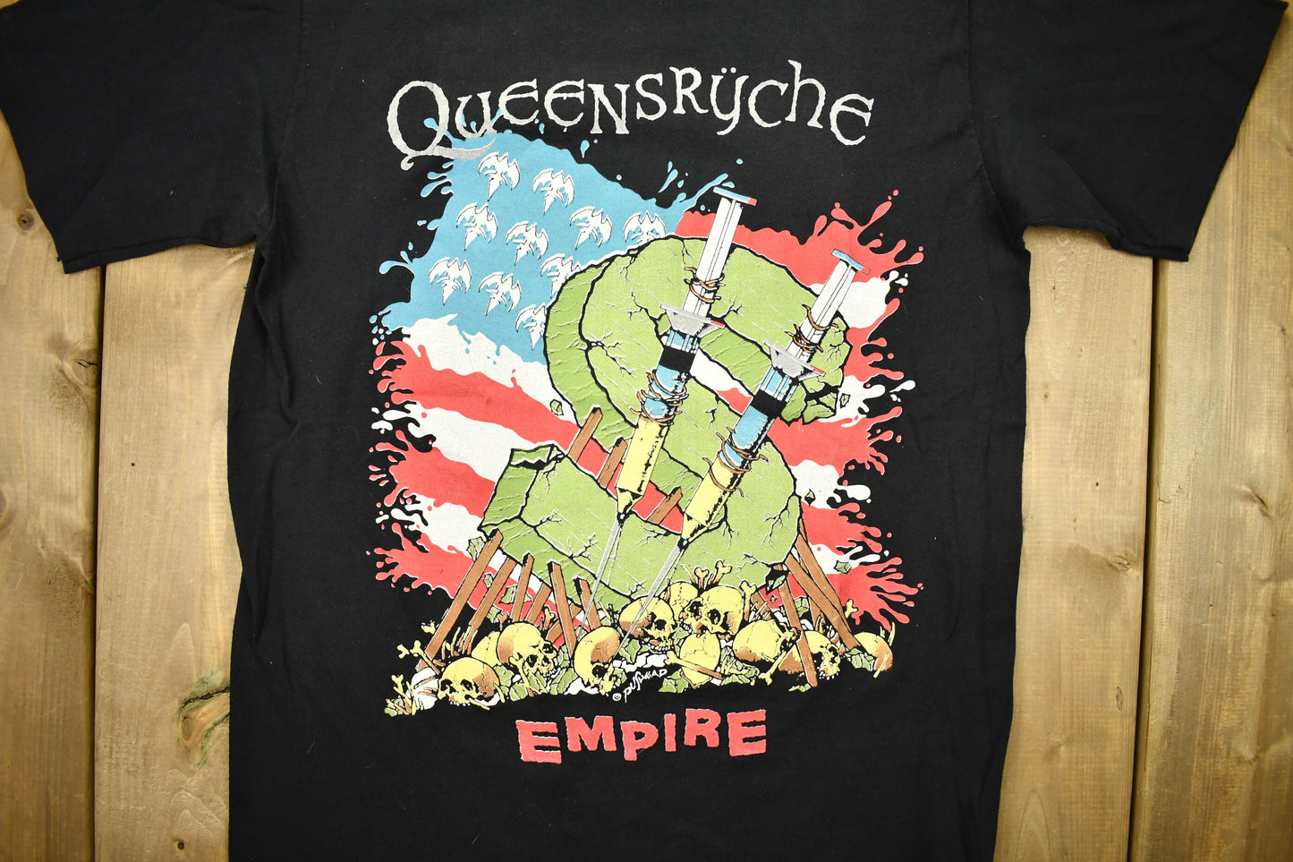 Vintage 1991 Queensrÿche Building Empires World Tour Band T-shirt / Band Tee / Single Stitch / Made in USA / Music Promo / Premium Vintage