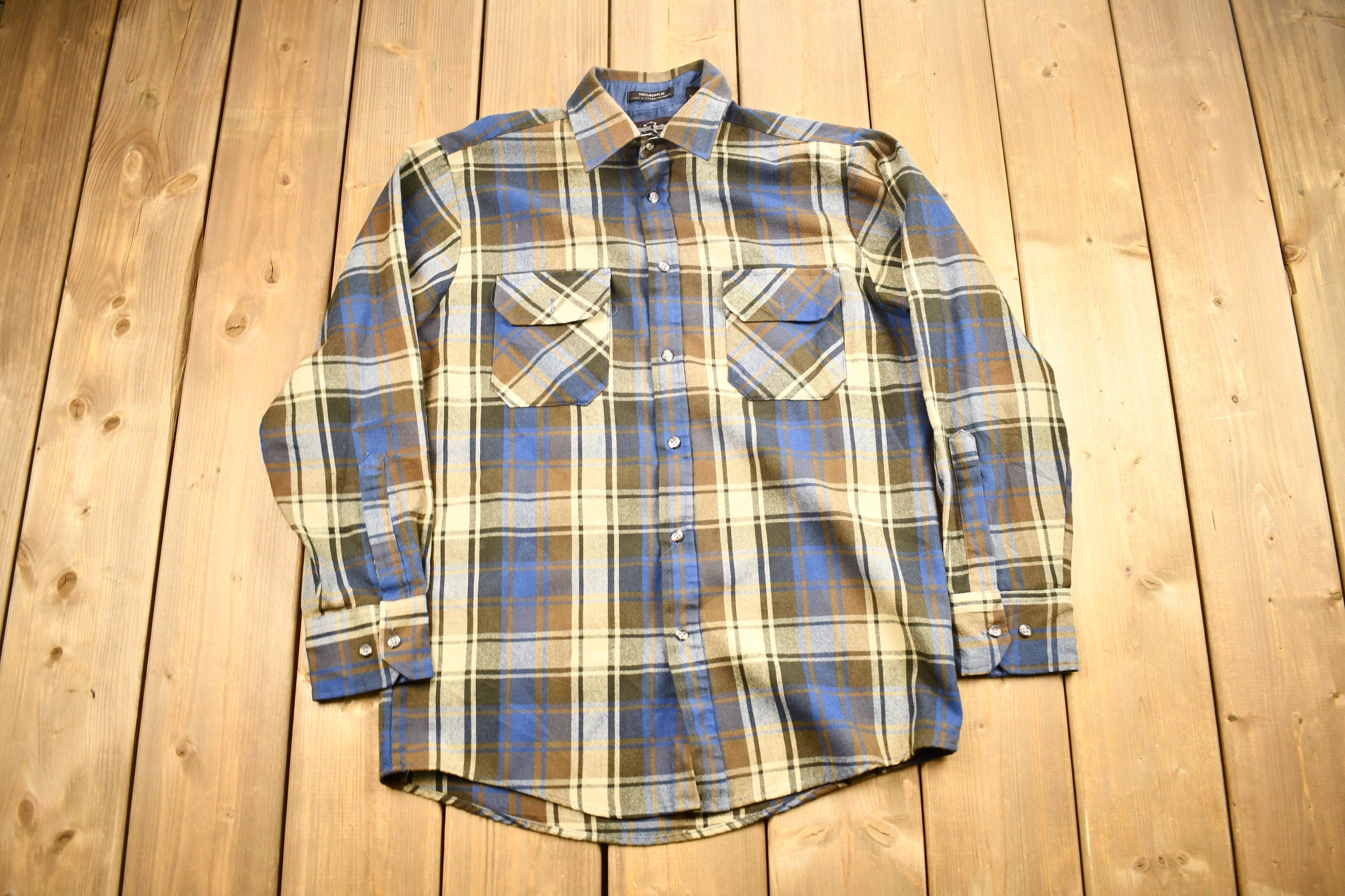 Vintage 1980s Northwest Territory Button Up Plaid Shirt