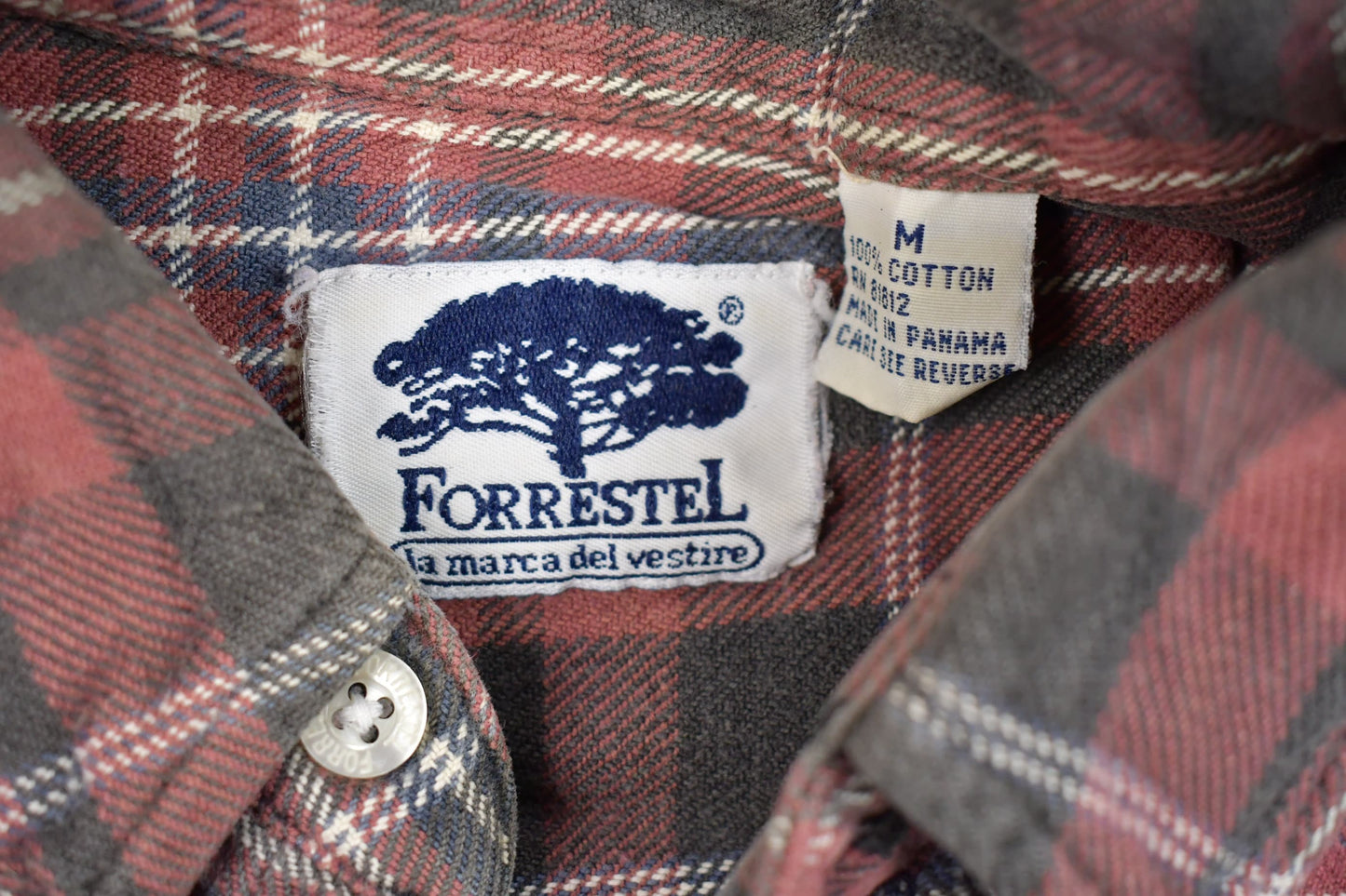 Vintage 1990s ForrestL Plaid Button Up Shirt / 1990s Button Up / Vintage Flannel / Casual Wear / Workwear / Pattern Button Up