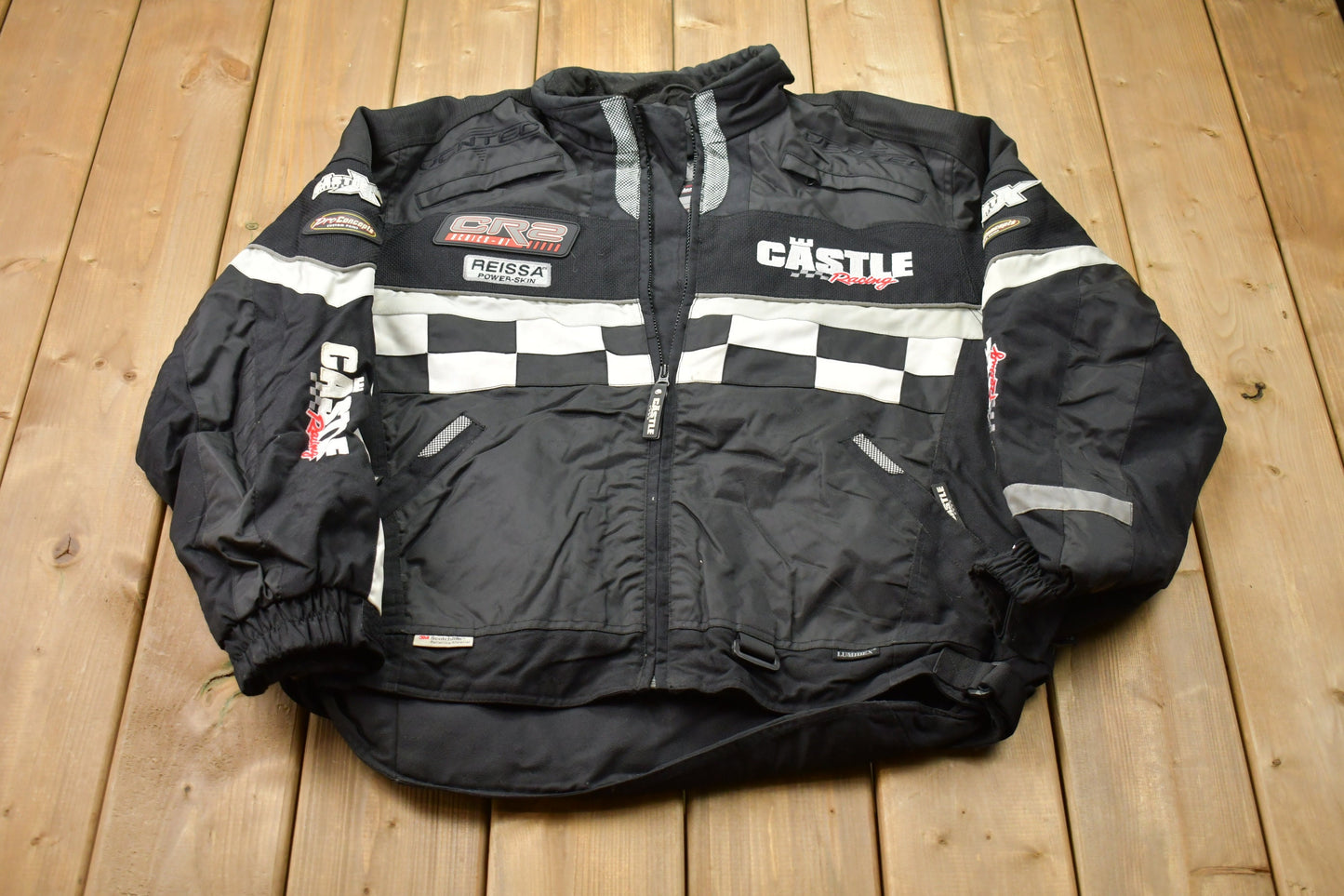 Vintage 1990s Castle Racing Jacket / Athleisure Sportswear / Streetwear Fashion / Automotive Apparel / Made In USA