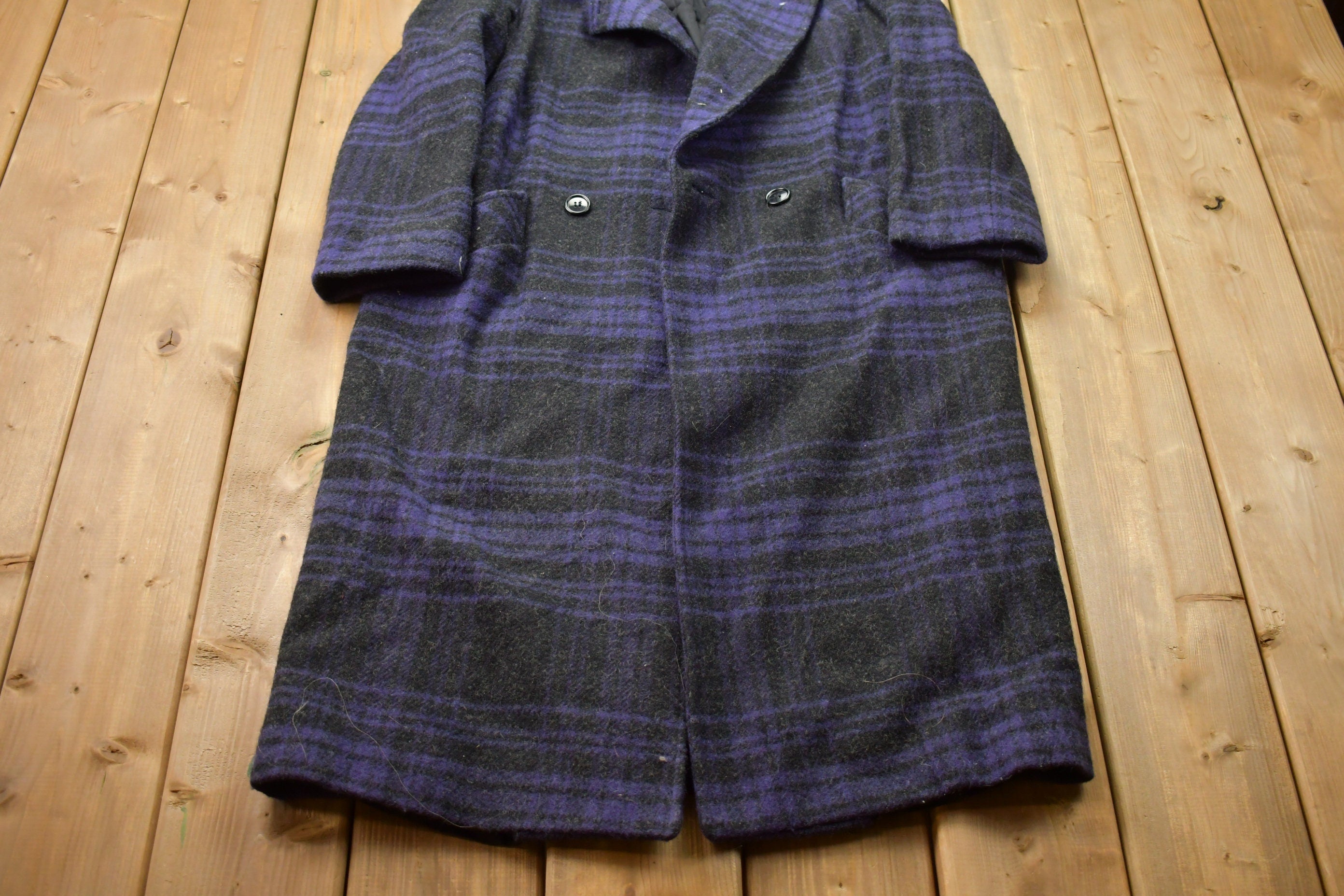 Vintage 1990s 100% Wool Plaid Jacket