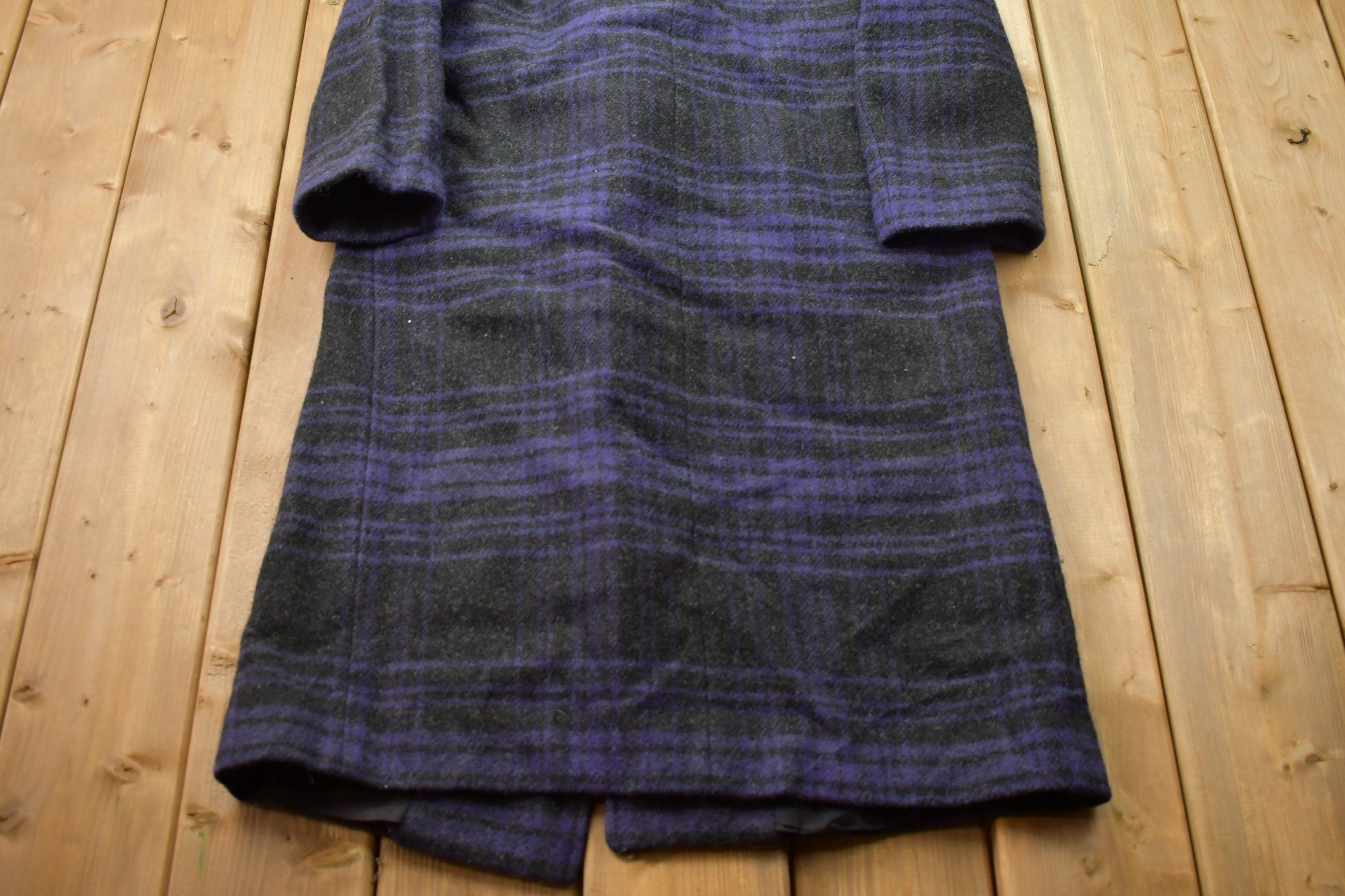 Vintage 1990s 100% Wool Plaid Jacket