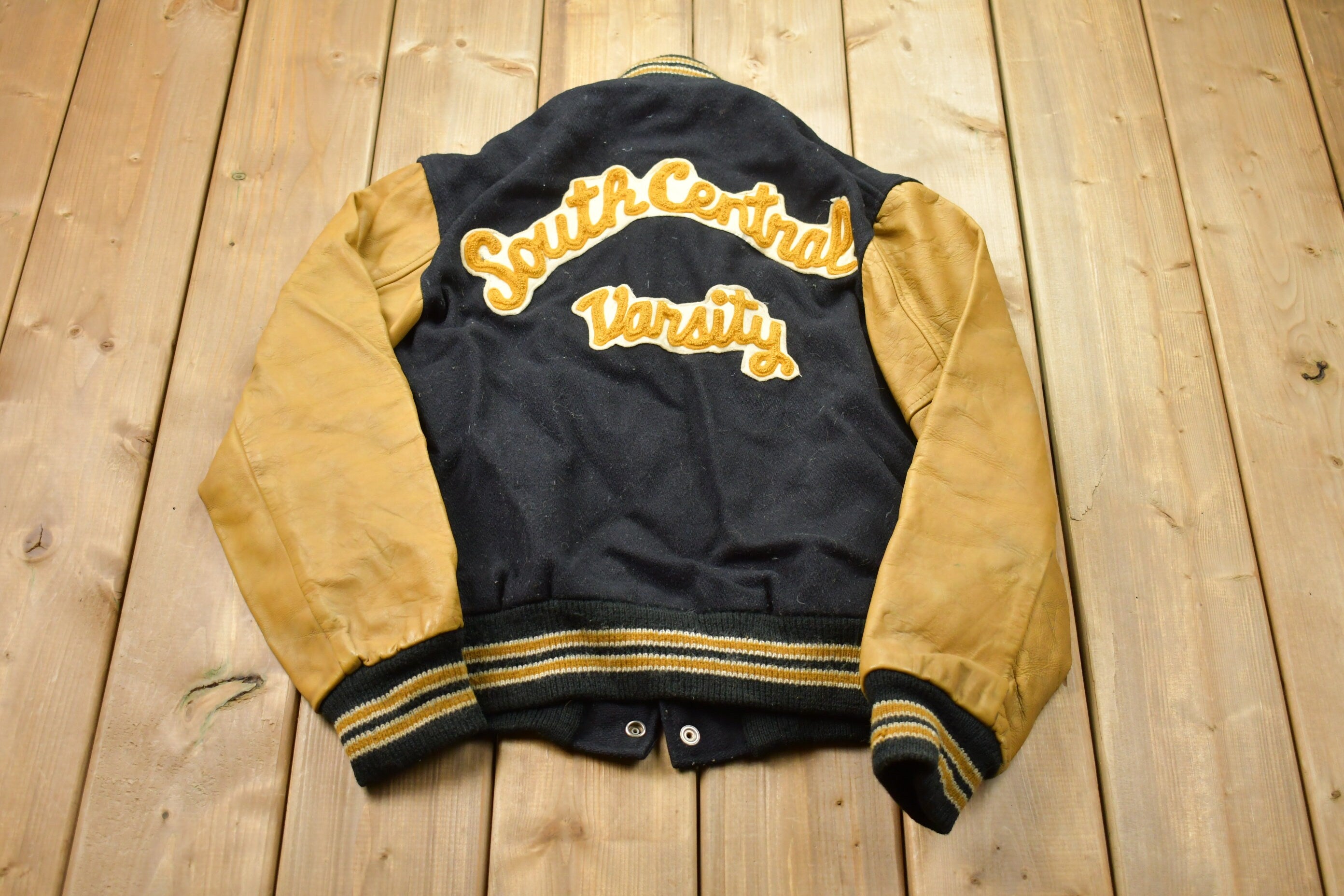 Vintage 1960s South Central Leather Varsity Jacket