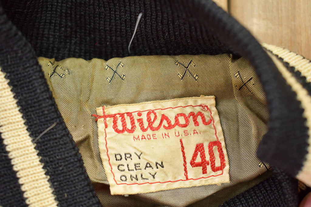Vintage 1950s Wilson TM Band Leather Varsity Jacket