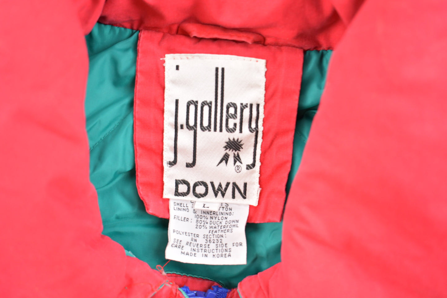 Vintage 1980s J. Gallery Full Zip Puffer Jacket / Goose Down Fill / Vintage Bubble Jacket / Winter / Streetwear / 80s Down Jacket