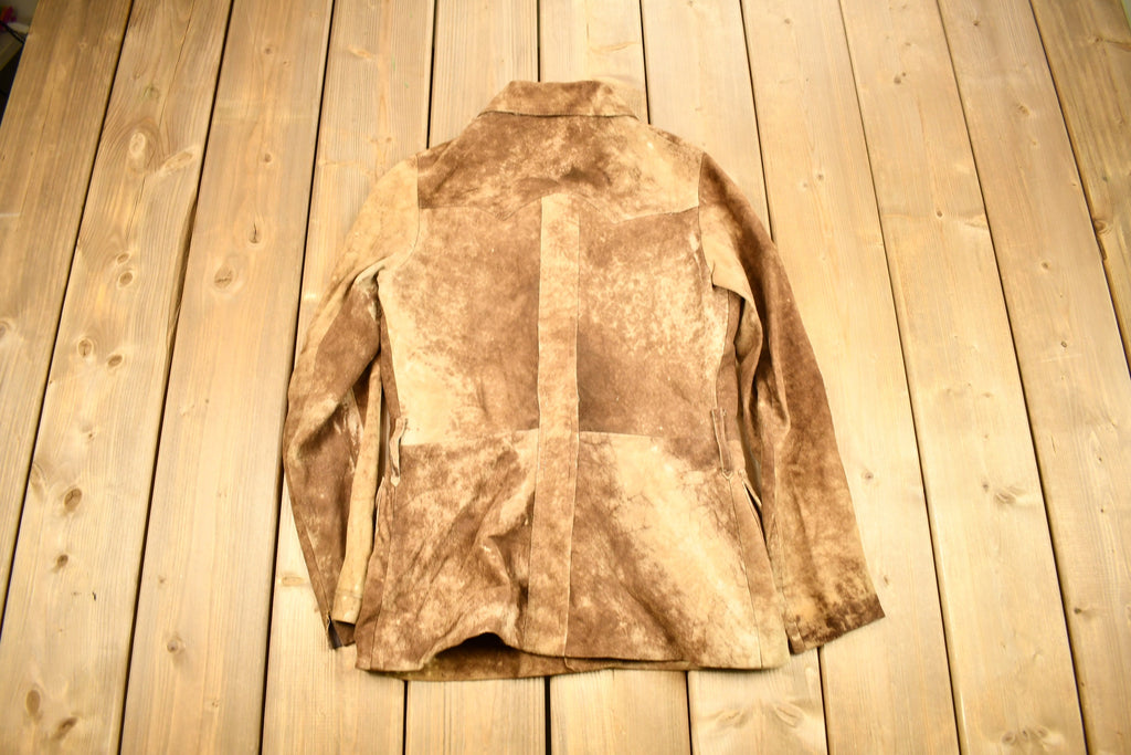 Vintage 1970s Brown Suede Button Up Shirt