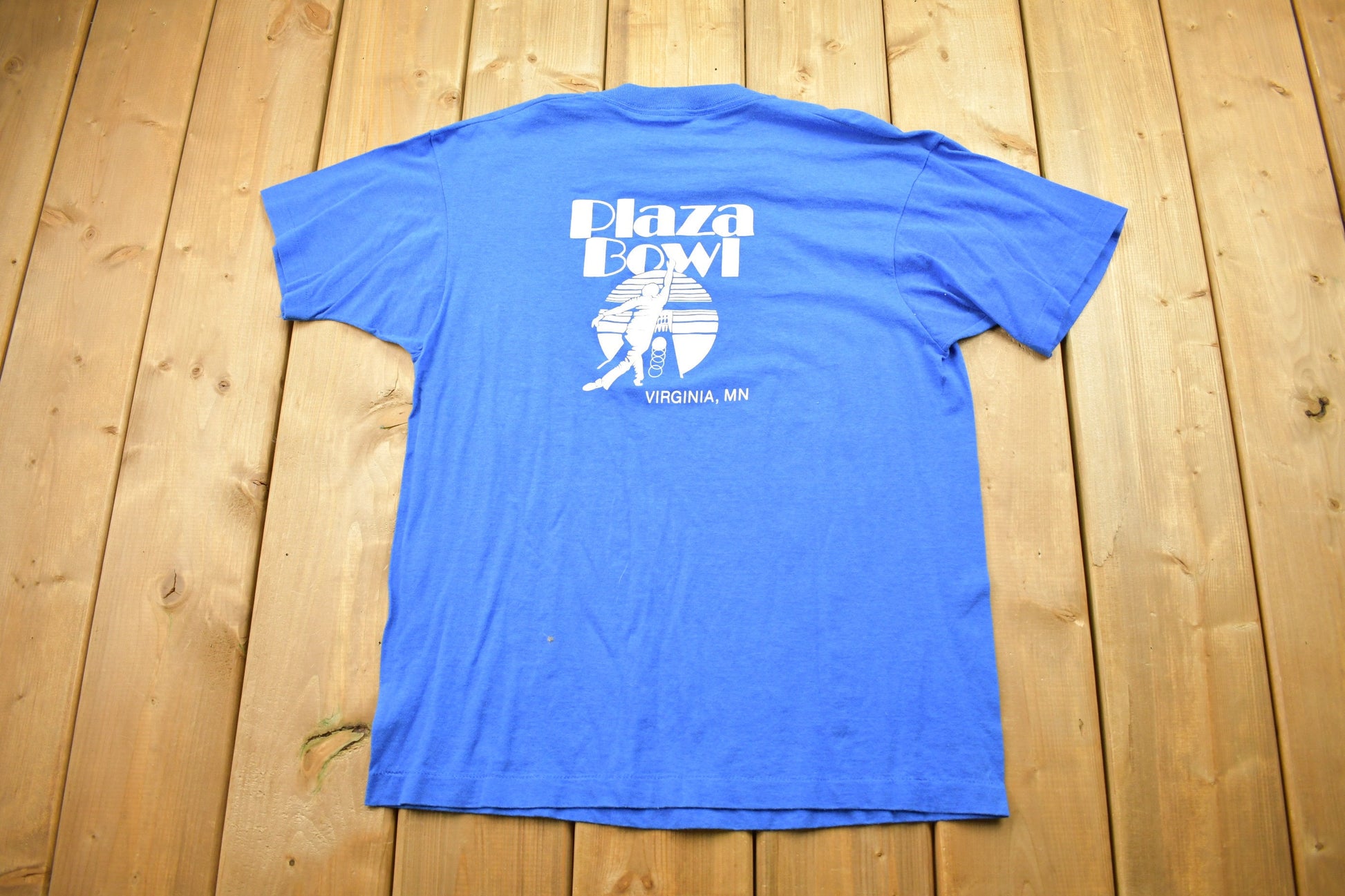 Vintage 1980s Plaza Bowl Virginia MN T-Shirt