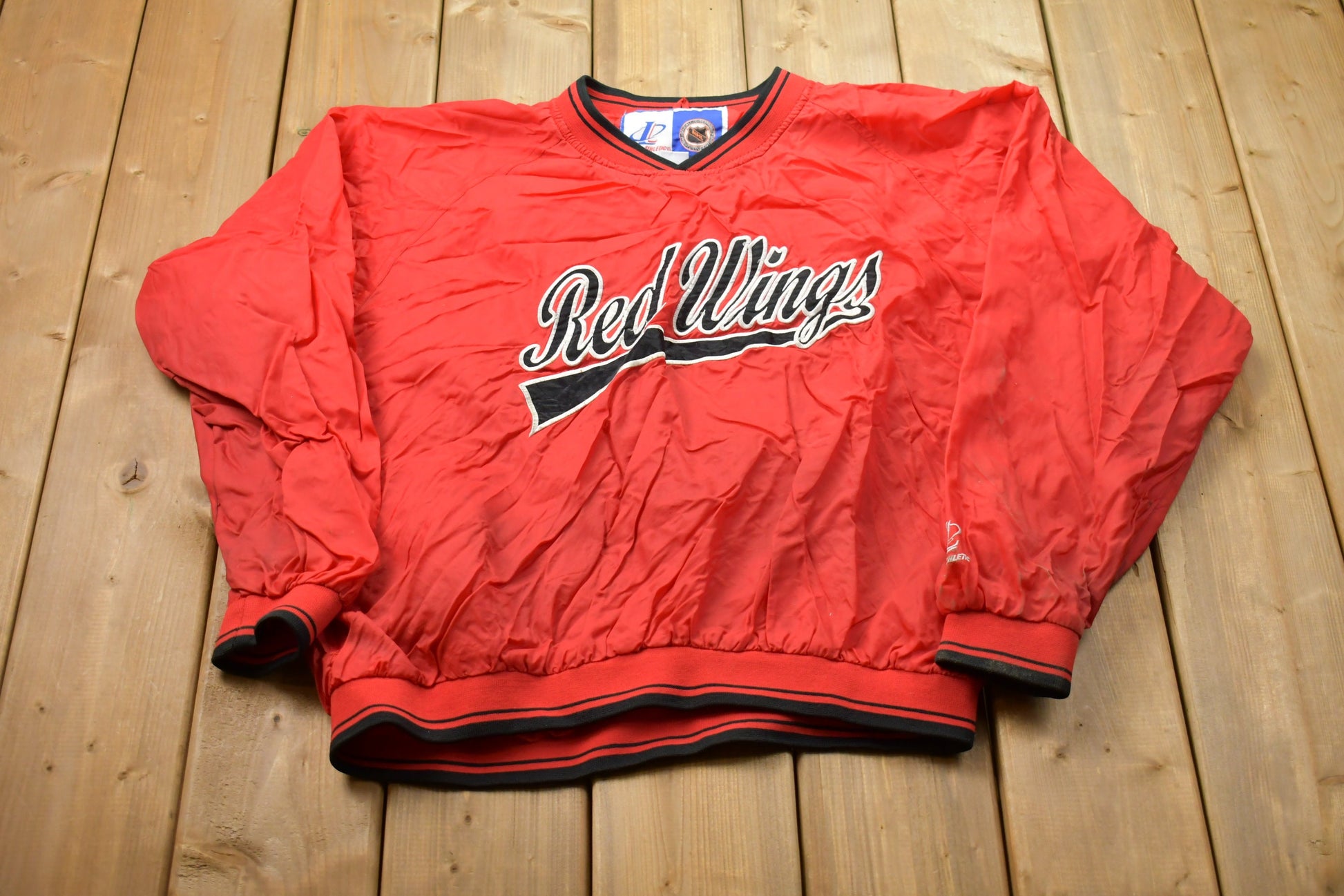 Vintage 1990s Detroit Red Wings NHL Windbreaker Pullover Jacket