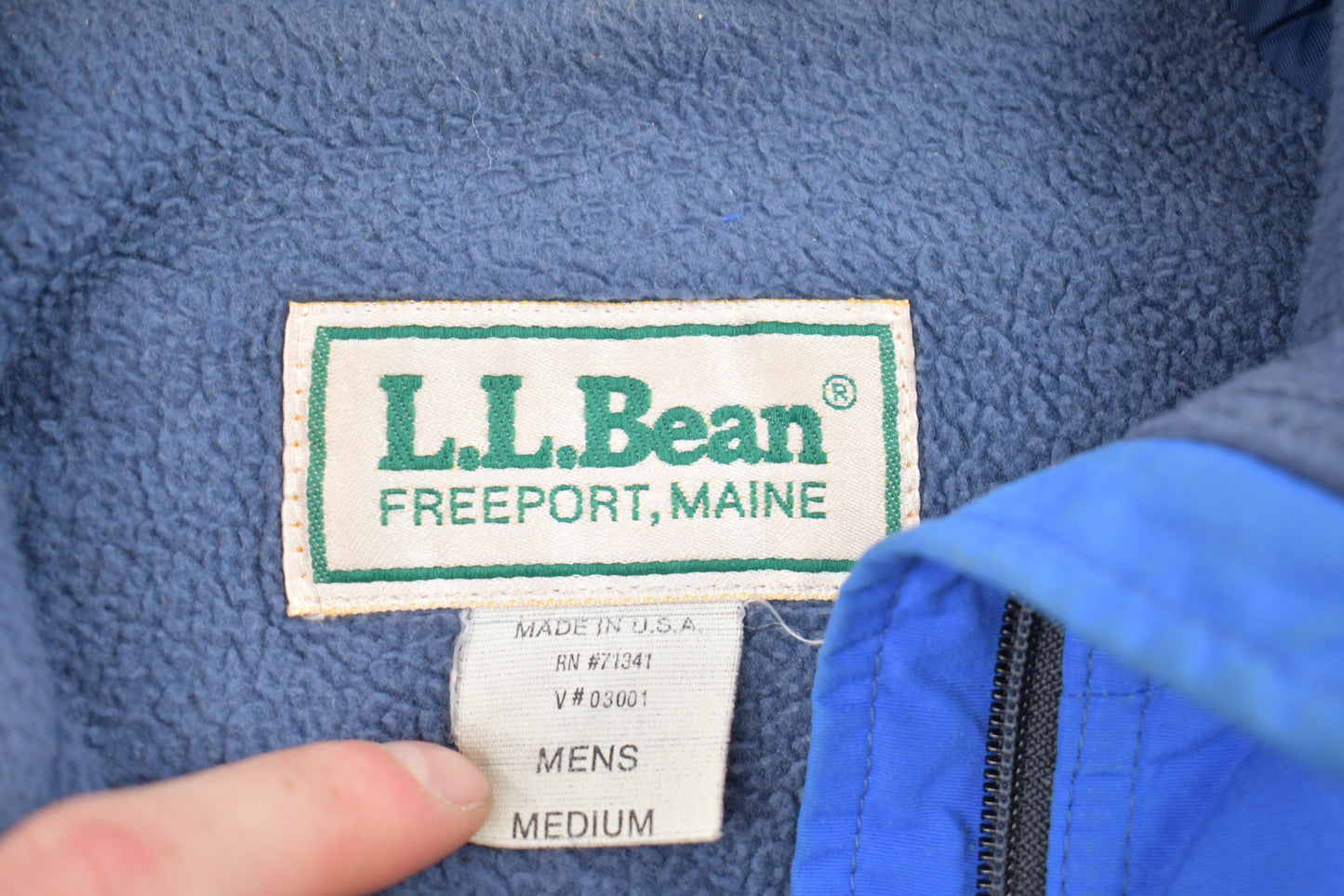 Vintage 1990s Fleece Lined Windbreaker Jacket / Made In USA / Athletic Spring Summer Sportswear / Streetwear / Athleisure / 90s LL Bean