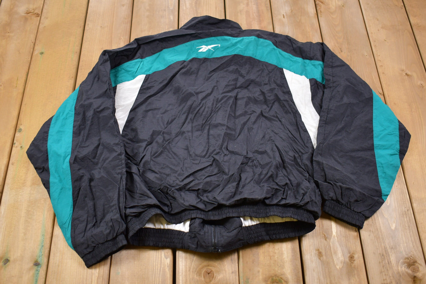 Vintage 1990s Reebok Full Zip Windbreaker Jacket / Embroidered / Athletic Spring Summer Sportswear / Streetwear / Athleisure