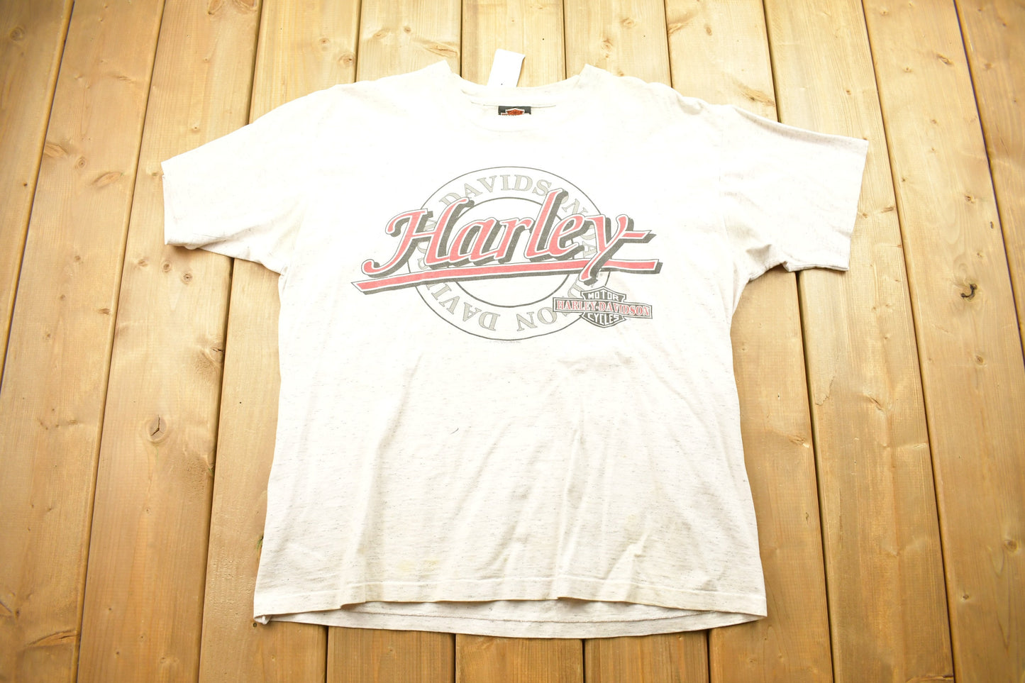 Vintage 1992 Harley Davidson Motorcycles T Shirt / Motorcycle Biker / Single Stitch / Made In USA / 80s / 90s Vintage