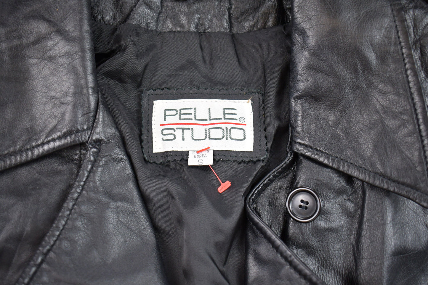 Vintage 1990s Pelle Studio Leather Full Length Jacket / Fall Outerwear / Leather Coat / Winter Outerwear / Streetwear / 90s Pelle Studio