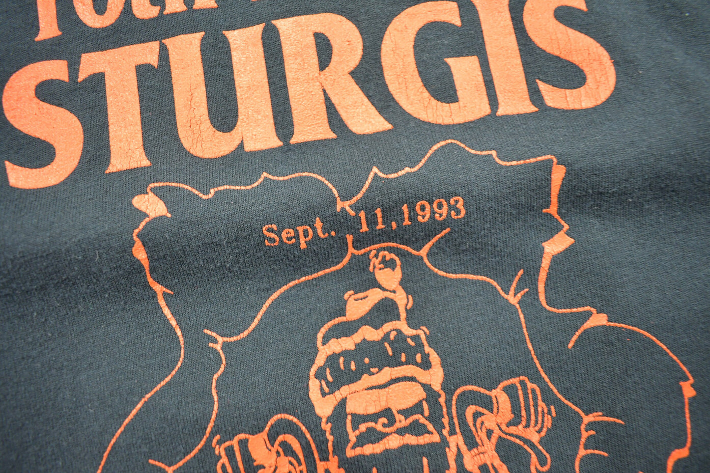 Vintage 1993 10th Annual Sturgis Toy Run T-Shirt / 90s Motorcycle Graphic / Made In USA / Single Stitch / Biker Tee