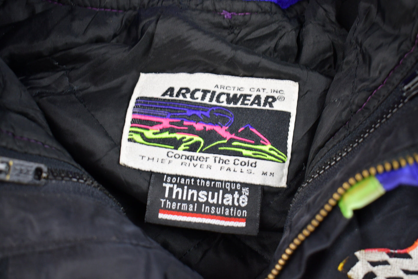 Vintage 1990s Arctic Wear Racing Jacket  / Thinsulate / Athleisure Sportswear / Streetwear Fashion / Automotive Apparel / Made In USA