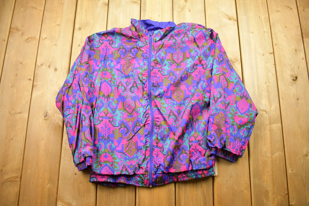 Vintage 1990s Lavon All Over Print Windbreaker