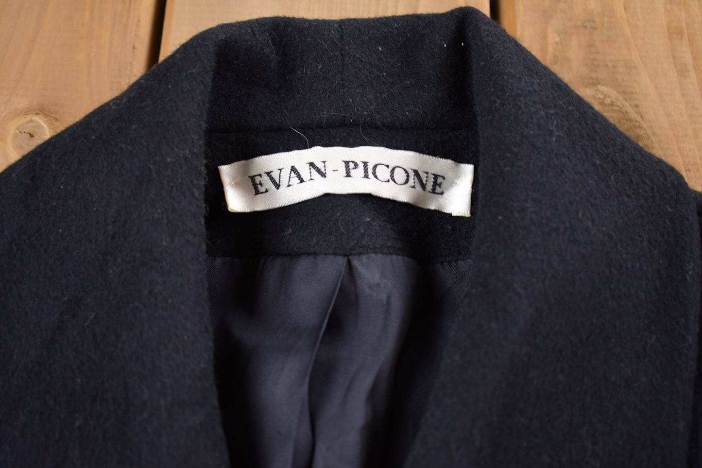 Vintage 1980s Evan Piccone 100% Wool Full Length Jacket / Wool Jacket  / Vintage 80s Jacket / Winter / Cozy Trench Coat