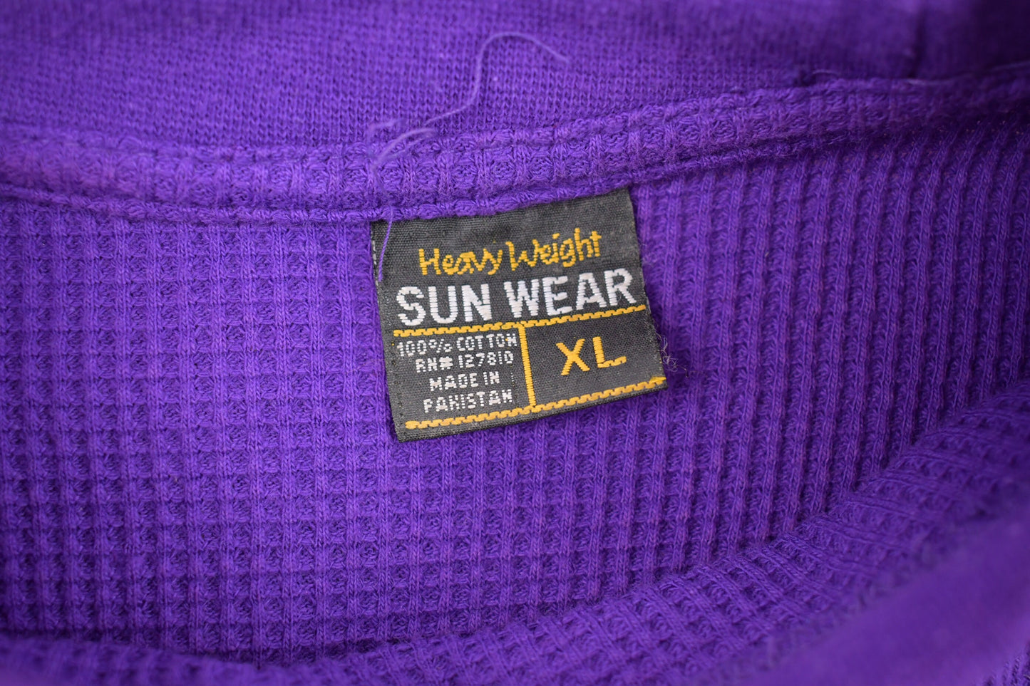 Vintage 1990s Sun Wear Thermal Crewneck Sweatshirt / 90s Crewneck / Winter Clothing / Winter Sports / Athleisure / Streetwear /