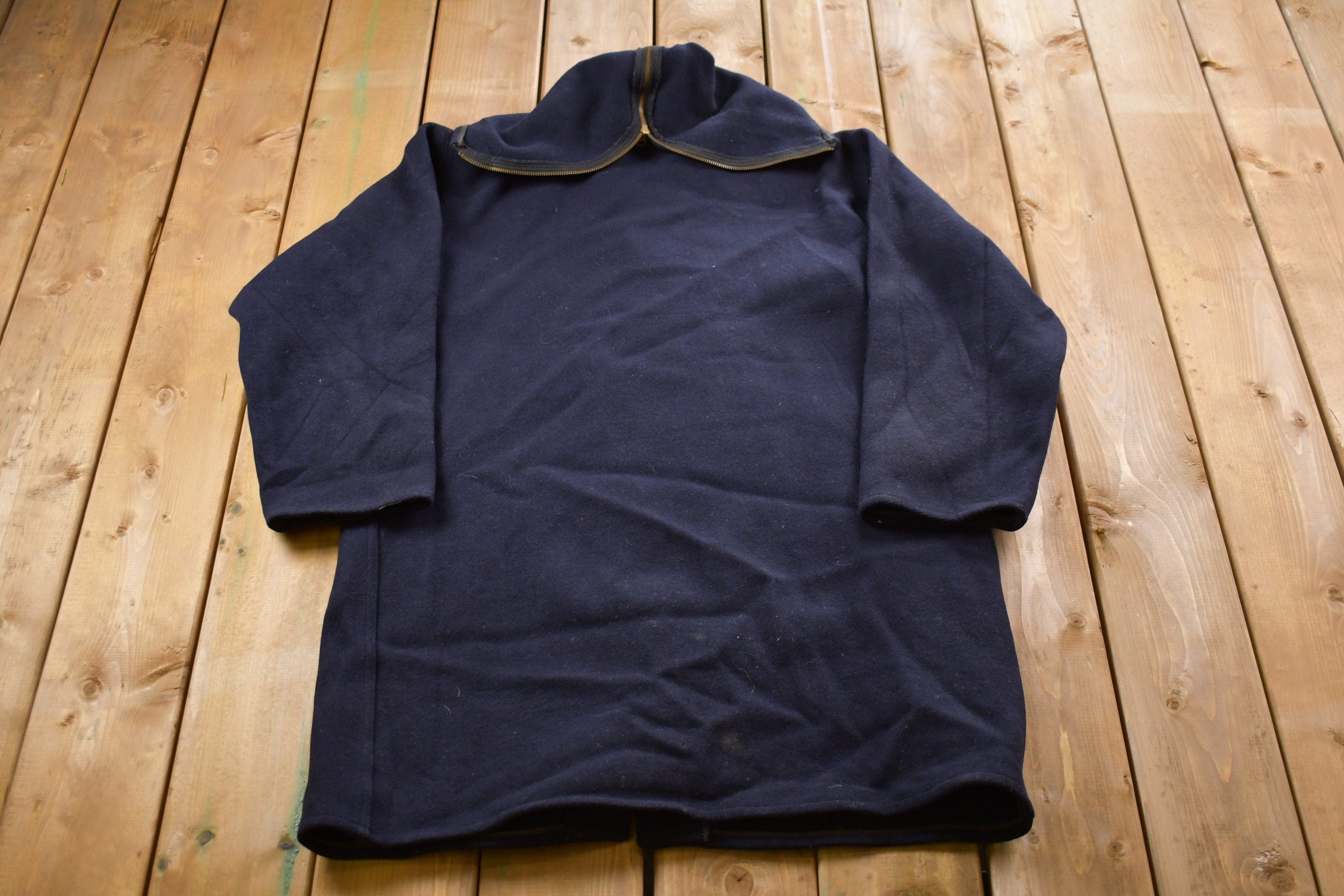 Vintage 1950s 100% Wool Full Length Jacket