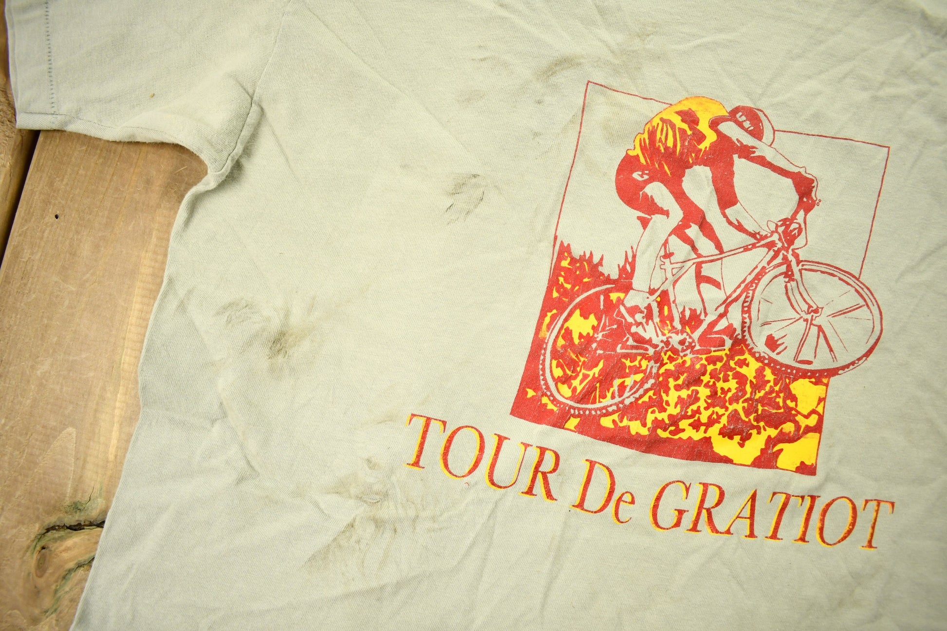 Vintage 1980s Tour De Gratiot Cycling Graphic T-shirt