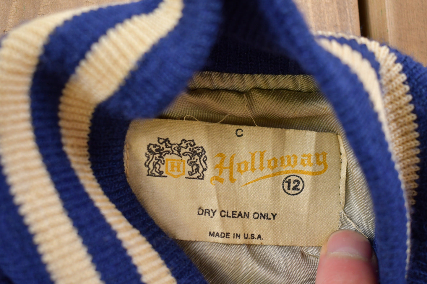Vintage 1980s Holloway Cammack Wool Varsity Jacket / Wool Jacket  / Vintage 80s Jacket / Outdoor / Winter / Made In USA